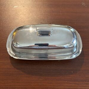 Vintage Reed and Barton, embassy, silver plated butter dish. #1142. Made in ‘40s